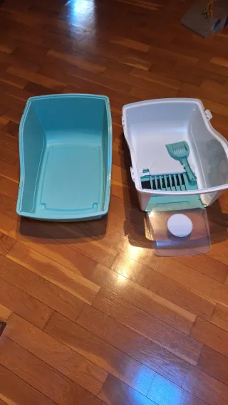 Arenero para gato con filtro