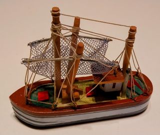 Set 4 modellini velieri vintage da collezione