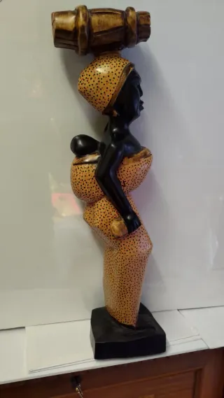 19 Sculture Africane Vintage Mogano e ebano