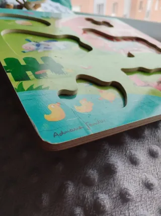 Puzzle de madera granja animales