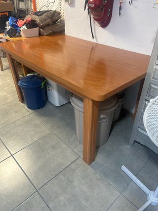 Mesa de madera marrón 90x160 estensible 90 250todo