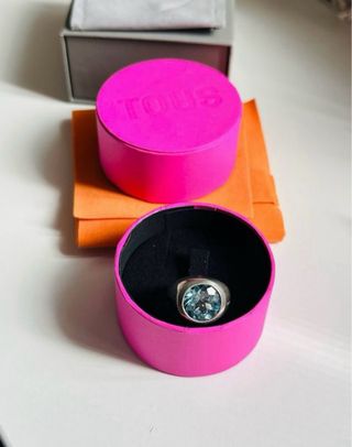 Anillo Tous Plata Topacio Azul