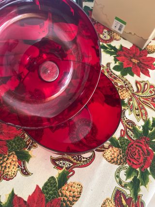 Porta biscotti Guzzini rosso trasparente