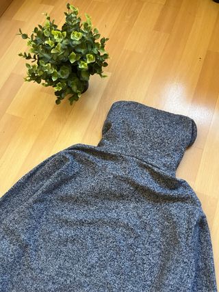 Sudadera H&M cuello alto gris oscuro