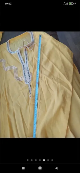 Túnica Egipcia Amarilla Talla Única