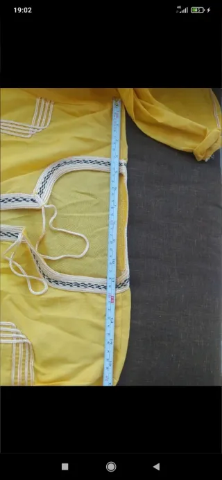 Túnica Egipcia Amarilla Talla Única