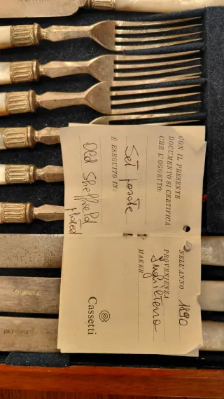 Cassetti servizio Sheffield 1890 con Custodia