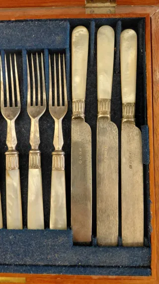 Cassetti servizio Sheffield 1890 con Custodia