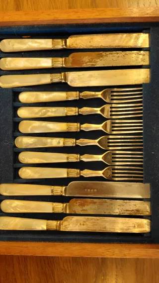 Cassetti servizio Sheffield 1890 con Custodia