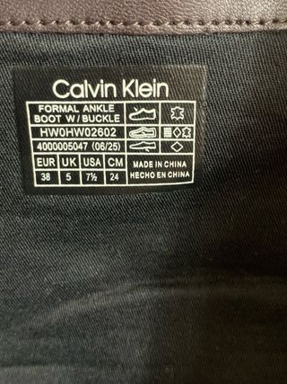 Botines de Piel Calvin Klein Talla 38 color marrón