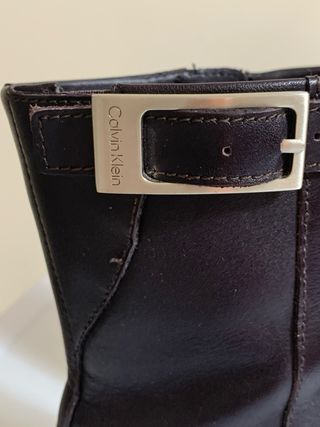 Botines de Piel Calvin Klein Talla 38 color marrón