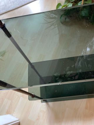 Estanteria antigua cristal y metal