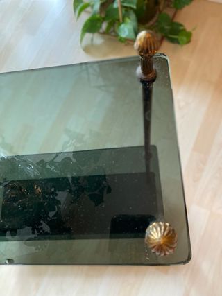 Estanteria antigua cristal y metal