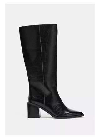 Botas altas de tacón negras