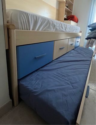 Cama nido juvenil con cajones