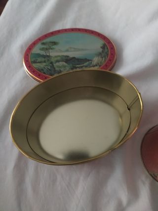 Lote 6 Cajas Metálicas Decoradas