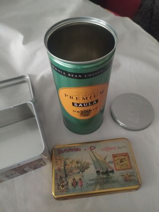 Lote 6 Cajas Metálicas Decoradas