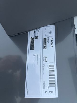 Cassetto in tessuto grigio IKEA DRÖNA