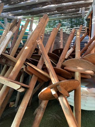 Juego 50 hamacas playa + 25 sombrillas