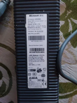 Fuente Alimentación Xbox 360 Fat