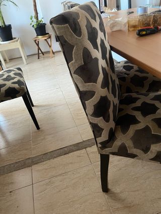 Sillas de comedor con estampado