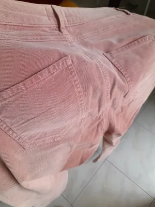 Pantaloni velluto millerighe rosa Oltre