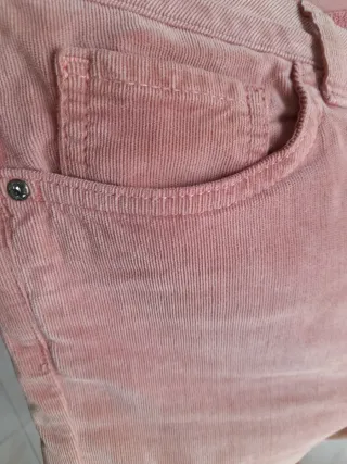 Pantaloni velluto millerighe rosa Oltre