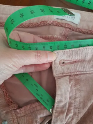 Pantaloni velluto millerighe rosa Oltre