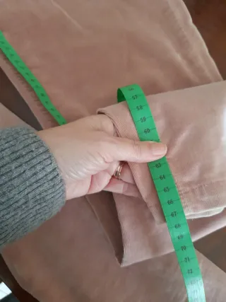 Pantaloni velluto millerighe rosa Oltre