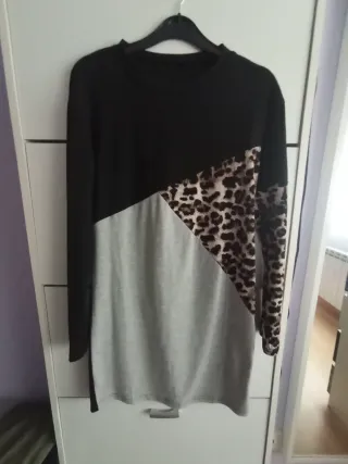 Vestido Talla XS Negro y Gris