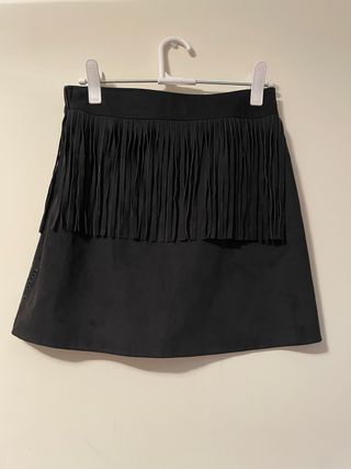 Falda Desigual Negra Talla 36