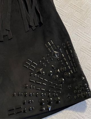 Falda Desigual Negra Talla 36