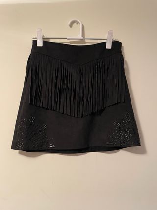Falda Desigual Negra Talla 36