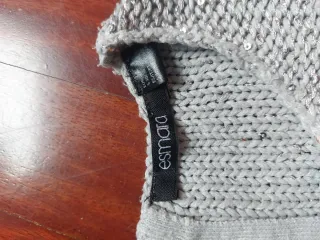 Jersey gris lentejuelas talla S