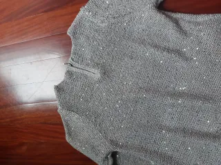 Jersey gris lentejuelas talla S