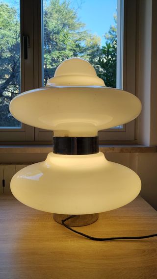 Lampada da tavolo vintage vetro anni '70