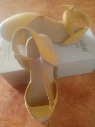 Espardeñas TEX Mujer Talla 40 Amarillas