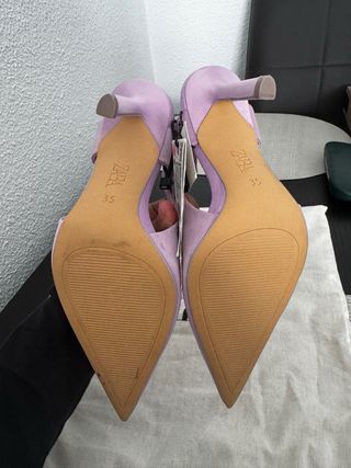 Zapatos de tacón Zara morados talla 35