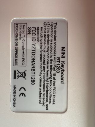 Teclado Inalambrico Mini Plata y Blanco