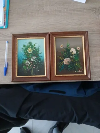 2 Cuadros Pequeños Flores