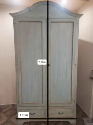 Credenza Provenzale Legno Massello Blu