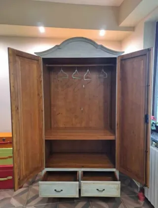 Credenza Provenzale Legno Massello Blu