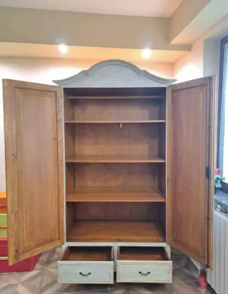 Credenza Provenzale Legno Massello Blu