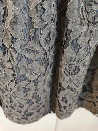 Falda Tizzas Ceremonia Encaje Gris T15-16