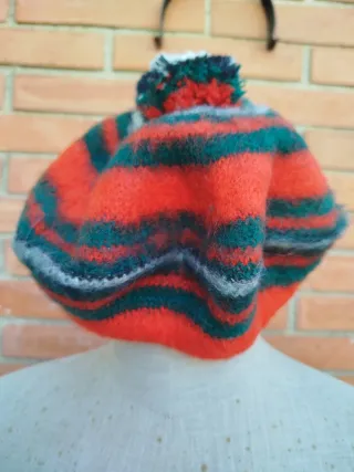 Boina escocesa lana roja y verde