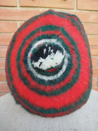 Boina escocesa lana roja y verde