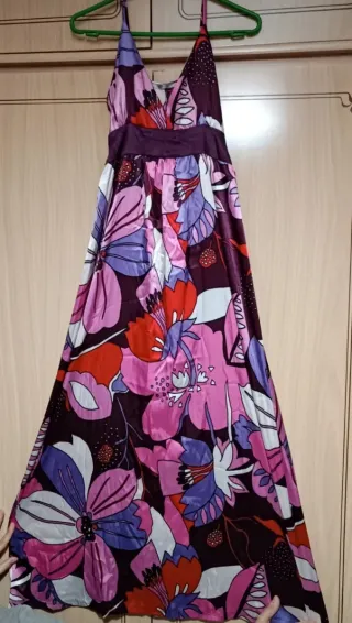 Vestido largo estampado floral