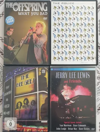 4 DVDs Conciertos: The Offspring, The Police, Bee