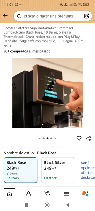 Cafetera Cecotec Compactccino Black Rose