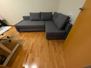 Divano letto grigio a 3 posti Ikea